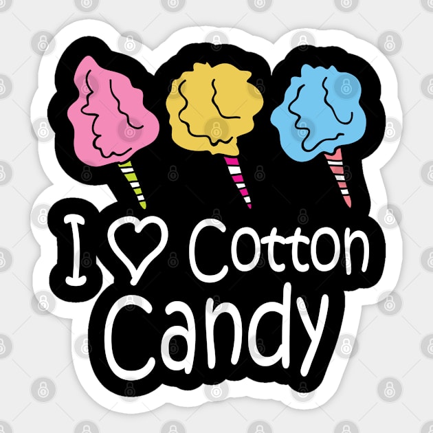 I Love Cotton Candy Sticker by AngelBeez29